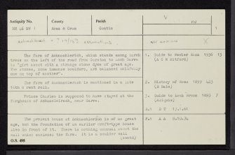 Achnaclerach, NH46NW 1, Ordnance Survey index card, page number 1, Recto