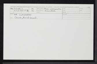 Na Claignean, NH48NE 1, Ordnance Survey index card, Recto