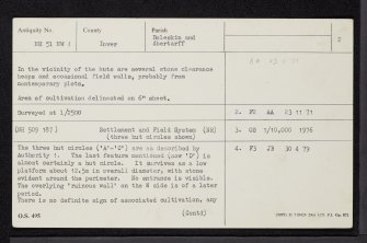 Boleskine, NH51NW 1, Ordnance Survey index card, page number 2, Verso