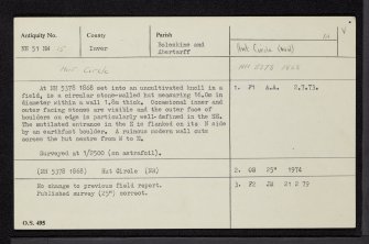 Migovie, NH51NW 15, Ordnance Survey index card, Recto