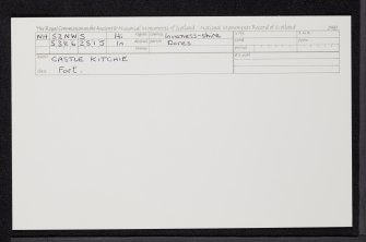 Castle Kitchie, NH52NW 5, Ordnance Survey index card, Recto