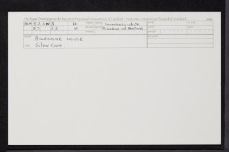 Boleskine House, NH52SW 3, Ordnance Survey index card, Recto