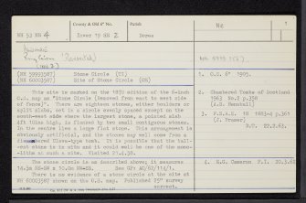 Aldourie, NH53NE 4, Ordnance Survey index card, page number 1, Recto
