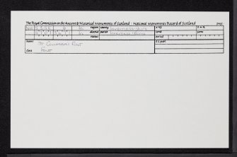 St Columba's Font, NH53SE 6, Ordnance Survey index card, Recto