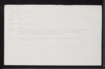Dores, NH53SE 14, Ordnance Survey index card, Recto