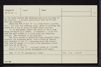 Garbeg, NH53SW 10, Ordnance Survey index card, page number 3, Recto