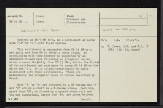 Garbeg, NH53SW 14, Ordnance Survey index card, page number 1, Recto