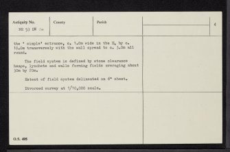 Garbeg, NH53SW 14, Ordnance Survey index card, page number 4, Verso