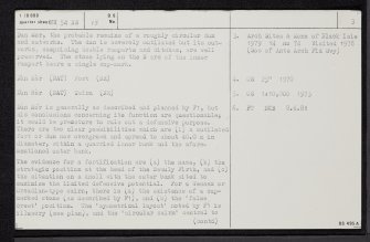 Dun Mor, NH54NW 13, Ordnance Survey index card, page number 3, Recto