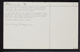Dun Mor, NH54NW 13, Ordnance Survey index card, page number 4, Recto