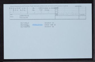 Ardnagrask, NH54NW 29, Ordnance Survey index card, Recto