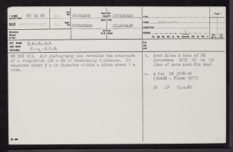 Balblair, NH54NW 32, Ordnance Survey index card, page number 1, Recto