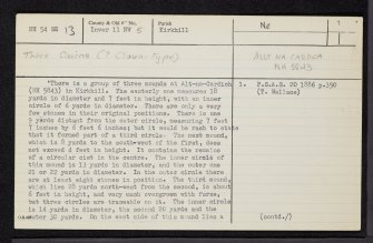 Allt Na Cardich, NH54SE 13, Ordnance Survey index card, page number 1, Recto