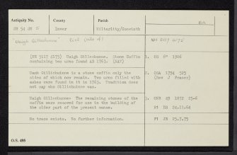 Uaigh Gillechunne, NH54SW 5, Ordnance Survey index card, Recto