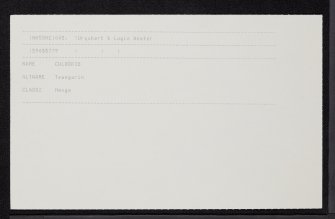 Culbokie, NH55NE 5, Ordnance Survey index card, Recto