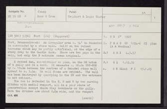 Drummondreach, NH55NE 6, Ordnance Survey index card, page number 1, Recto