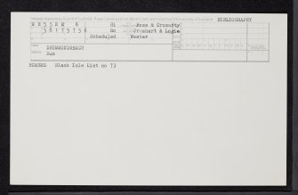 Drummondreach, NH55NE 6, Ordnance Survey index card, Recto