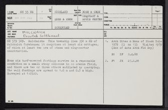 Mulchaich, NH55NE 7, Ordnance Survey index card, page number 1, Recto