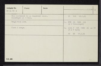 Conon Bridge, NH55NW 1, Ordnance Survey index card, page number 2, Verso