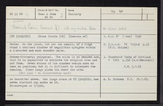 Ussie, NH55NW 9, Ordnance Survey index card, Recto