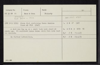 Fodderty Farm, NH55NW 12, Ordnance Survey index card, Recto