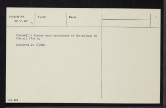 Dochmaluag House, NH55NW 16, Ordnance Survey index card, page number 2, Verso