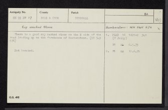 Humberstone, NH55NW 17, Ordnance Survey index card, Recto