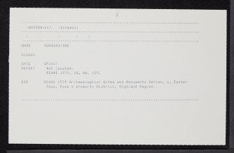 Humberstone, NH55NW 17, Ordnance Survey index card, Recto