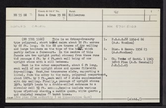 Kilcoy South, NH55SE 3, Ordnance Survey index card, page number 1, Recto