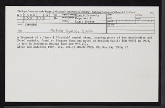 Torgorm, NH55SE 14, Ordnance Survey index card, Recto