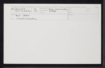 Old Urray, NH55SW 7, Ordnance Survey index card, Recto
