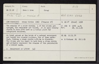 Arcan Mains, NH55SW 8, Ordnance Survey index card, page number 1, Recto