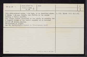 Muir Of Conan, NH55SW 9, Ordnance Survey index card, page number 2, Verso