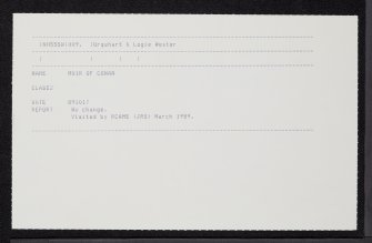 Muir Of Conan, NH55SW 9, Ordnance Survey index card, Recto