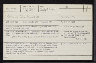 Balvaird, NH55SW 10, Ordnance Survey index card, page number 1, Recto