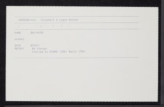Balvaird, NH55SW 10, Ordnance Survey index card, Recto
