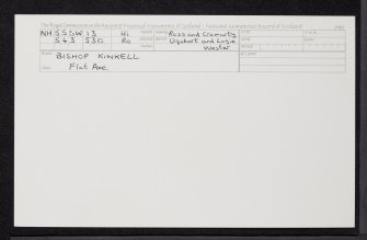 Bishop Kinkell, NH55SW 13, Ordnance Survey index card, Recto