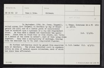 Swordale, NH56NE 12, Ordnance Survey index card, Recto