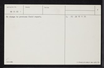 Corriefoulis, NH56SE 1, Ordnance Survey index card, page number 2, Verso
