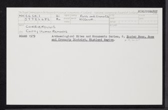 Corriefoulis, NH56SE 1, Ordnance Survey index card, Recto