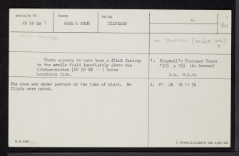 Mountrich, NH56SE 9, Ordnance Survey index card, Recto