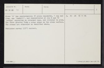 Black Hill 1, NH56SE 10, Ordnance Survey index card, page number 2, Verso