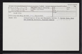 Black Hill 1, NH56SE 10, Ordnance Survey index card, Recto