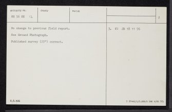 Lemlair, NH56SE 12, Ordnance Survey index card, page number 2, Verso