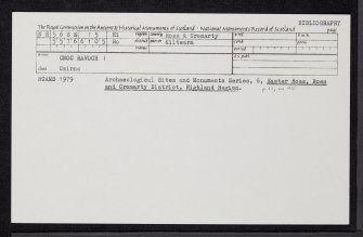 Cnoc Ravoch, NH56SE 15, Ordnance Survey index card, Recto