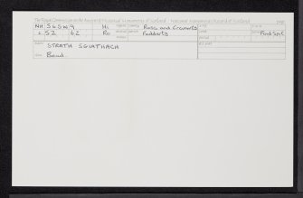 Strath Sgiathach, NH56SW 9, Ordnance Survey index card, Recto