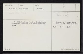Strath Sgiathach, NH56SW 9, Ordnance Survey index card, Recto