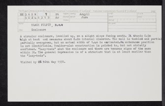 Strath Sgiathach, NH56SW 9, Ordnance Survey index card, Recto