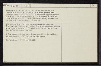 Strath Sgitheach, NH56SW 14, Ordnance Survey index card, page number 2, Verso