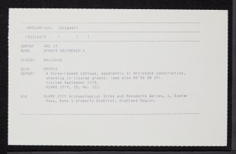Strath Sgitheach, NH56SW 20, Ordnance Survey index card, Recto